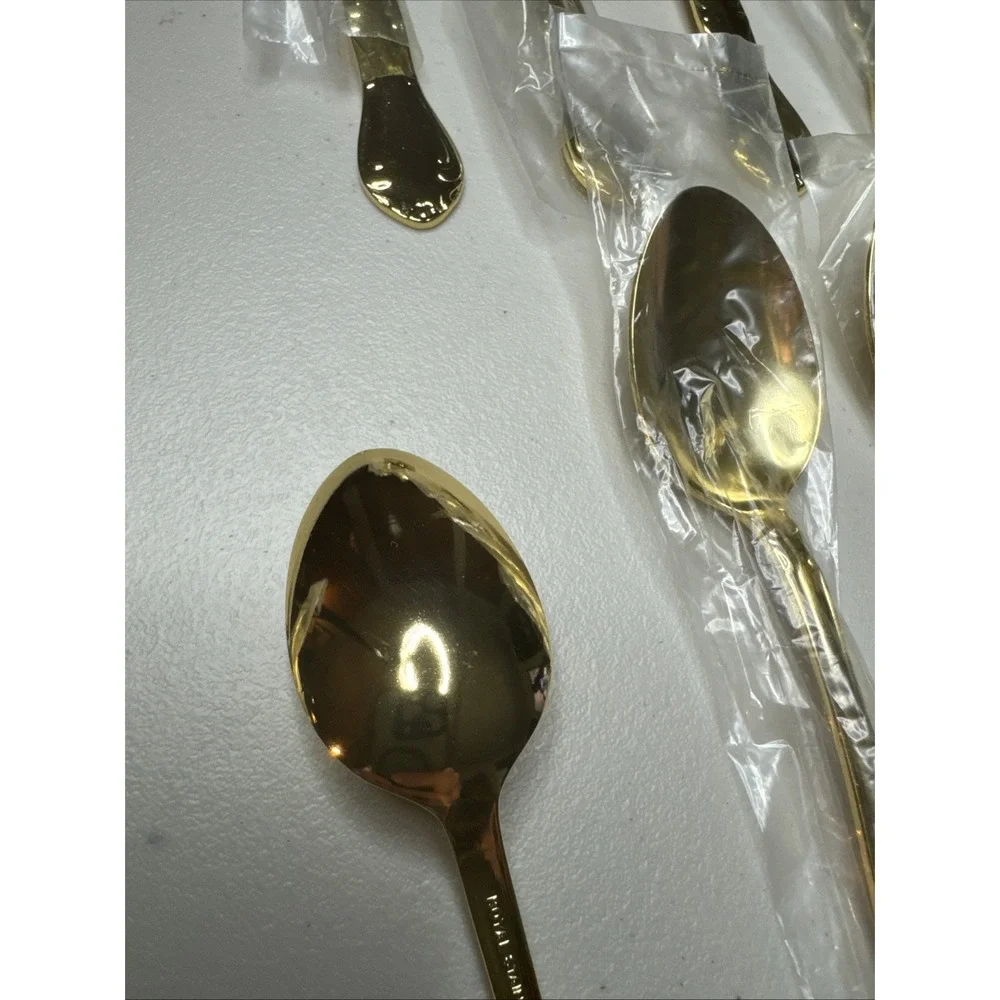 Gold-tone FLATWARE 'ROYAL' Stainless Steel Japan - Service for 4-20 Pieces